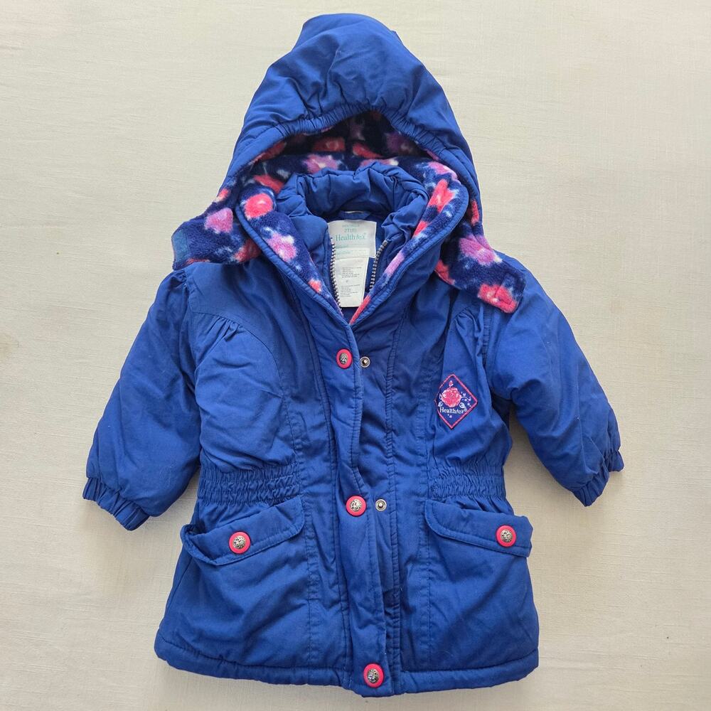 Vintage Healthtex Blue + Floral Coat 2t